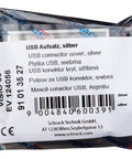 Mască pentru priză USB, argintiu