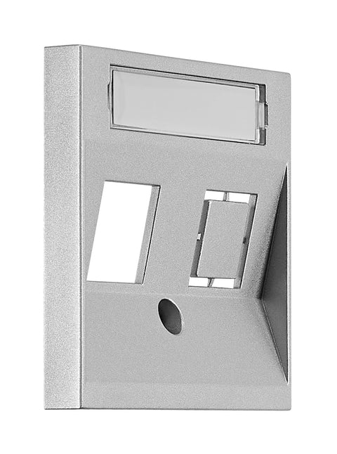 Mască 1*RJ45 ToollessLine, argintie