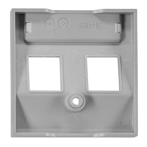 Mască 2*RJ45 ToollessLine, argintie