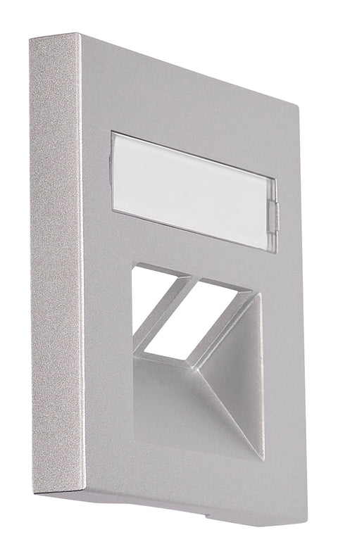 Mască 2*RJ45, argintie