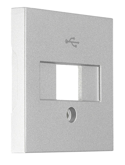 Mască Priză USB, argintie, argintie