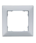 Ramă pentru 1 aparat cu dimensiuni de 55x55mm, argintie