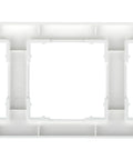 Ramă pentru 3 aparate cu dimensiuni de 55x55mm, argintie