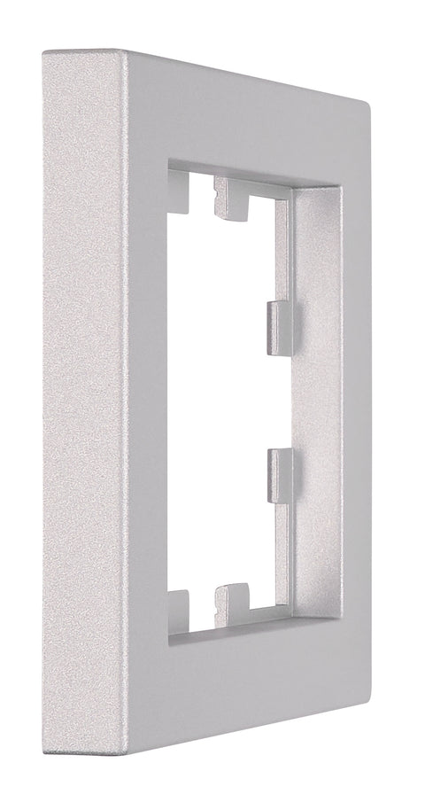 Ramă 1 aparat, Design CUBIC, argintie