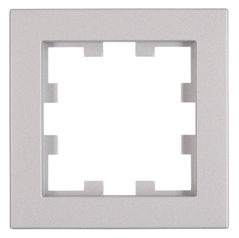 Ramă 1 aparat, Design CUBIC, argintie