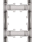 Ramă 5 aparate, Design CUBIC, argintie