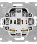 Socket outlet, cage clamps, black