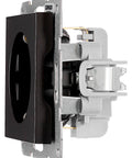 Socket outlet, cage clamps, black