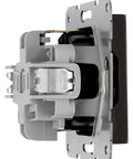 Socket outlet, cage clamps, black
