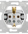 Socket outlet, screw clamps, black