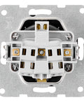 Socket outlet, screw clamps, black
