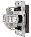 Socket outlet, screw clamps, black