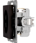 Socket outlet with safety shutter, cage clamps, black