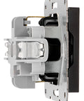 Socket outlet with safety shutter, cage clamps, black