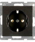 Socket outlet with safety shutter, cage clamps, black
