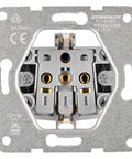 Socket outlet, flap cover, cage clamps, black