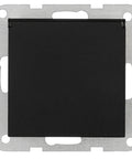 Socket outlet, flap cover, screw clamps, black