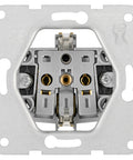 Socket outlet, flap cover, labeling field, cage clam, black