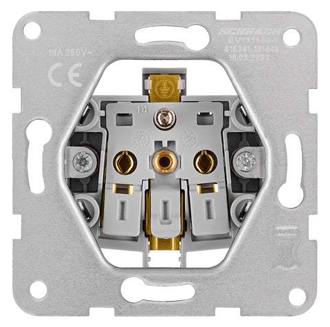 Pin socket outlet, cage clamps, black