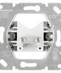 Cable outlet socket with cover, black
