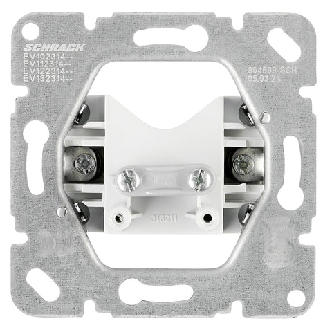 Cable outlet socket with cover, black