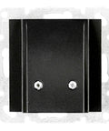 Cable outlet socket with cover, black