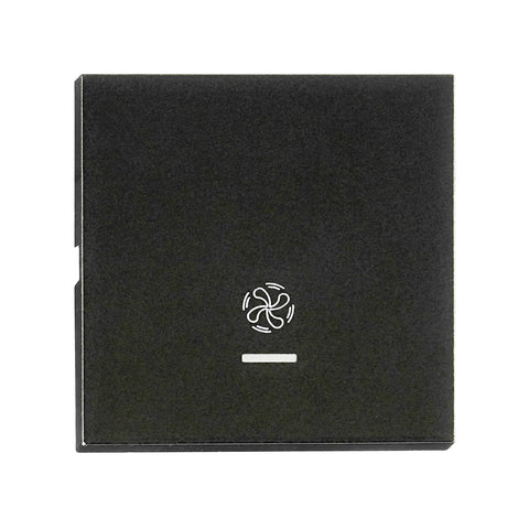 Rocker S 55 with tranparent control window, symbol fan,black