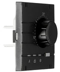 Analog thermostat - top part, heating/cooling, black