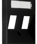 Cover for 2*RJ45 Toolless Line jacks, black