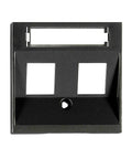 Cover for 2*RJ45 Toolless Line jacks, black