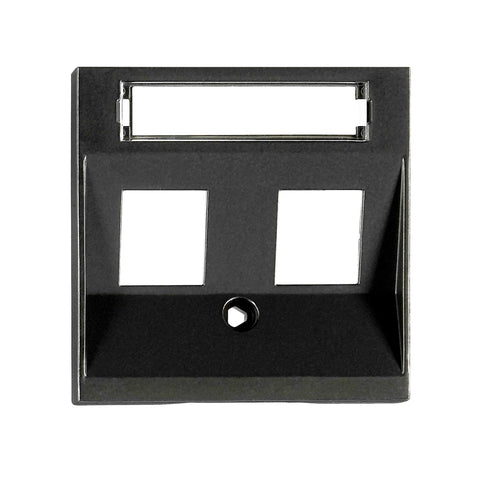 Cover for 2*RJ45 Toolless Line jacks, black
