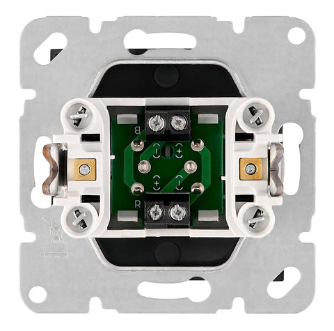 Audio socket, screw clamps, black