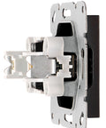 Audio socket, screw clamps, black