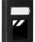 Cover for RJ45 UAE outlet, labelling window, 2-Port, black