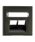 Cover for RJ45 UAE outlet, labelling window, 2-Port, black
