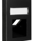 Cover for RJ45 UAE outlet, labelling window, 1-Port, black