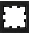 One gang frame, Design CUBIC, black