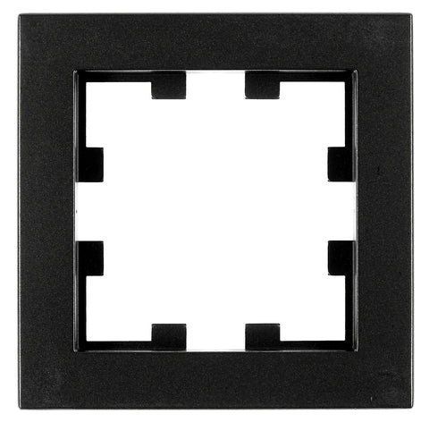 One gang frame, Design CUBIC, black