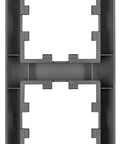 Two gang frame, Design CUBIC, black