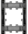 Three gang frame, Design CUBIC, black
