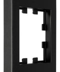 Three gang frame, Design CUBIC, black