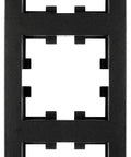 Three gang frame, Design CUBIC, black