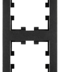 Four gang frame, Design CUBIC, black
