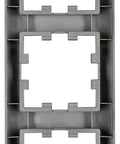 Five gang frame, Design CUBIC, black