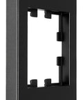 Five gang frame, Design CUBIC, black