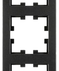 Five gang frame, Design CUBIC, black