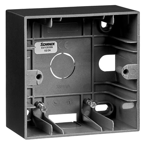 One gang wall mounting housing, black