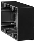 Two gang wall mounting housing, black