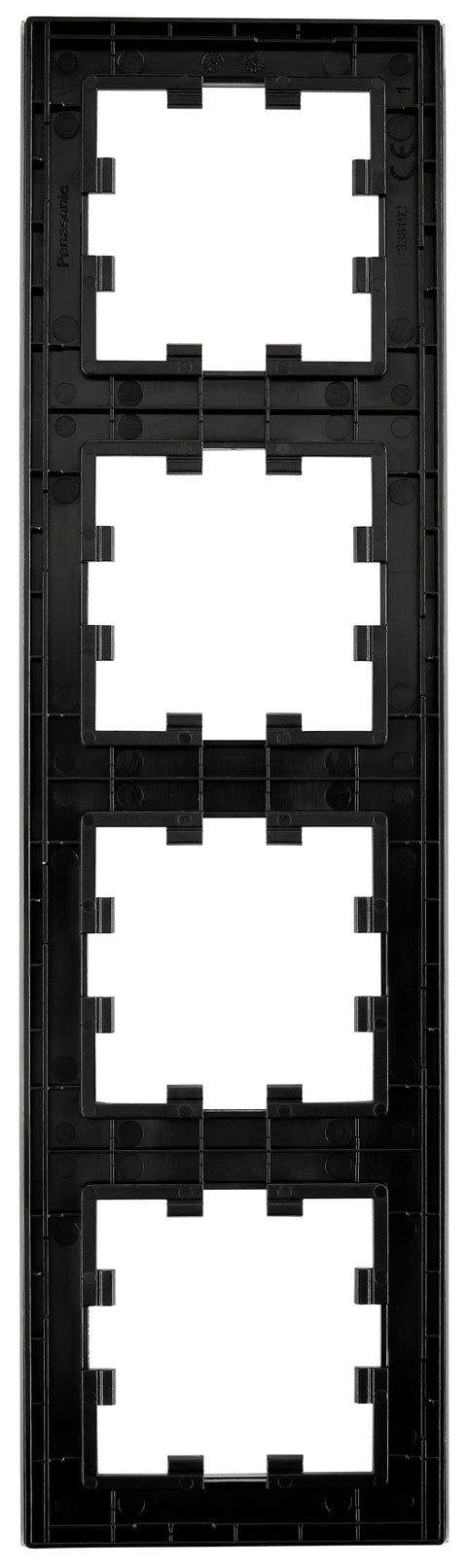 Ramă patru module, sticlă neagră