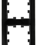 Ramă patru module, sticlă neagră